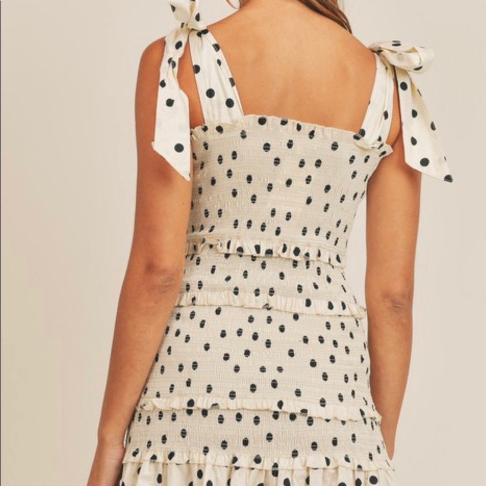 MABLE Tiered smocked polka dot dress - Picture 7 of 7